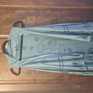 Suade cut out fringe vest.